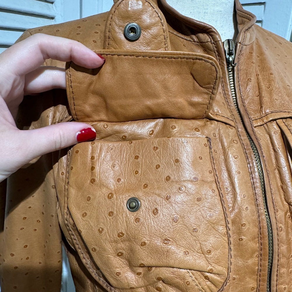 ASO SERENA VAN DER WOODSEN LEATHER JACKET - Picture 8 of 16